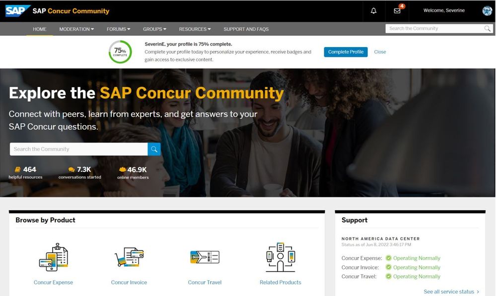 SAP Concur Community Profile Meter.JPG