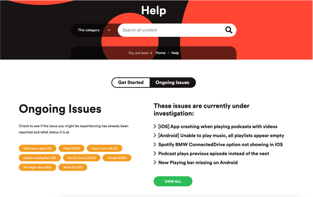 Ongoing Issues in Spotify Community