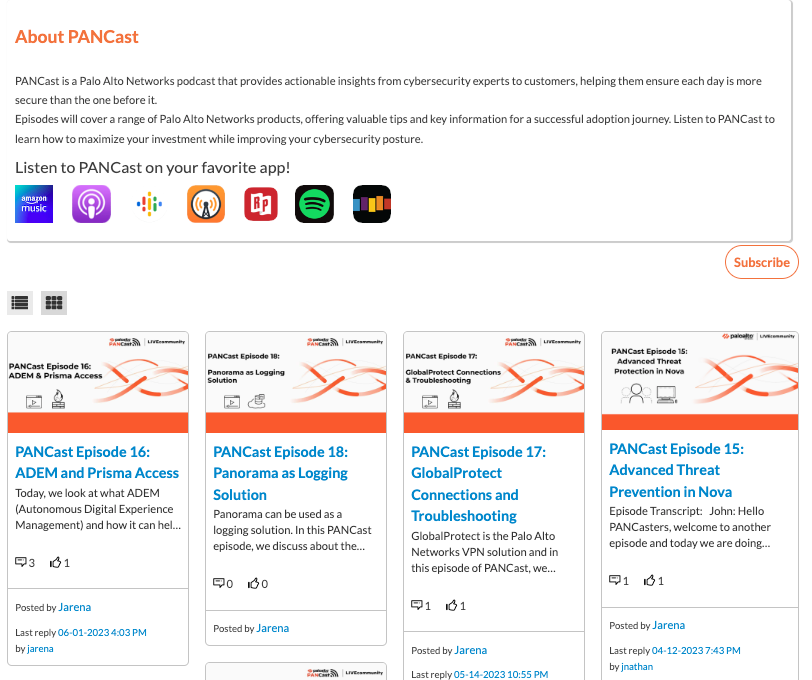 PANCast, a Palo Alto Networks podcast