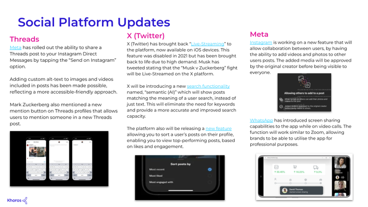 Social Media Platform Updates