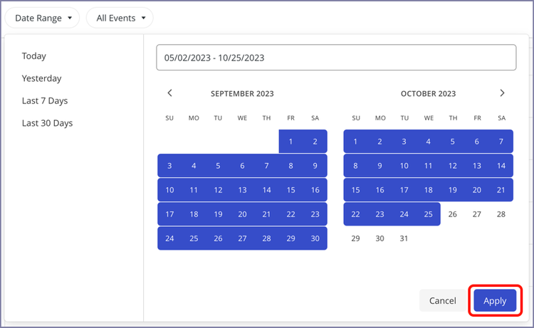 Change Log – Date Range filter – Apply.png