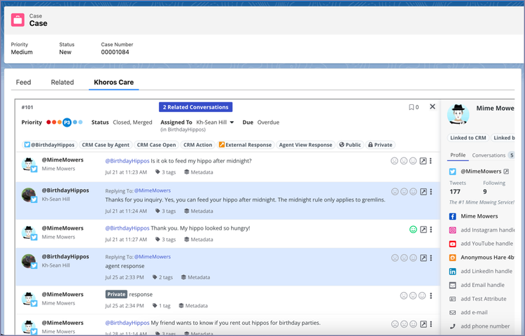 Common conversation panel in Salesforce