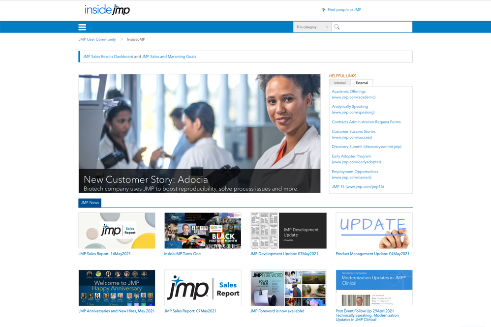 Figure 1: InsideJMP home page
